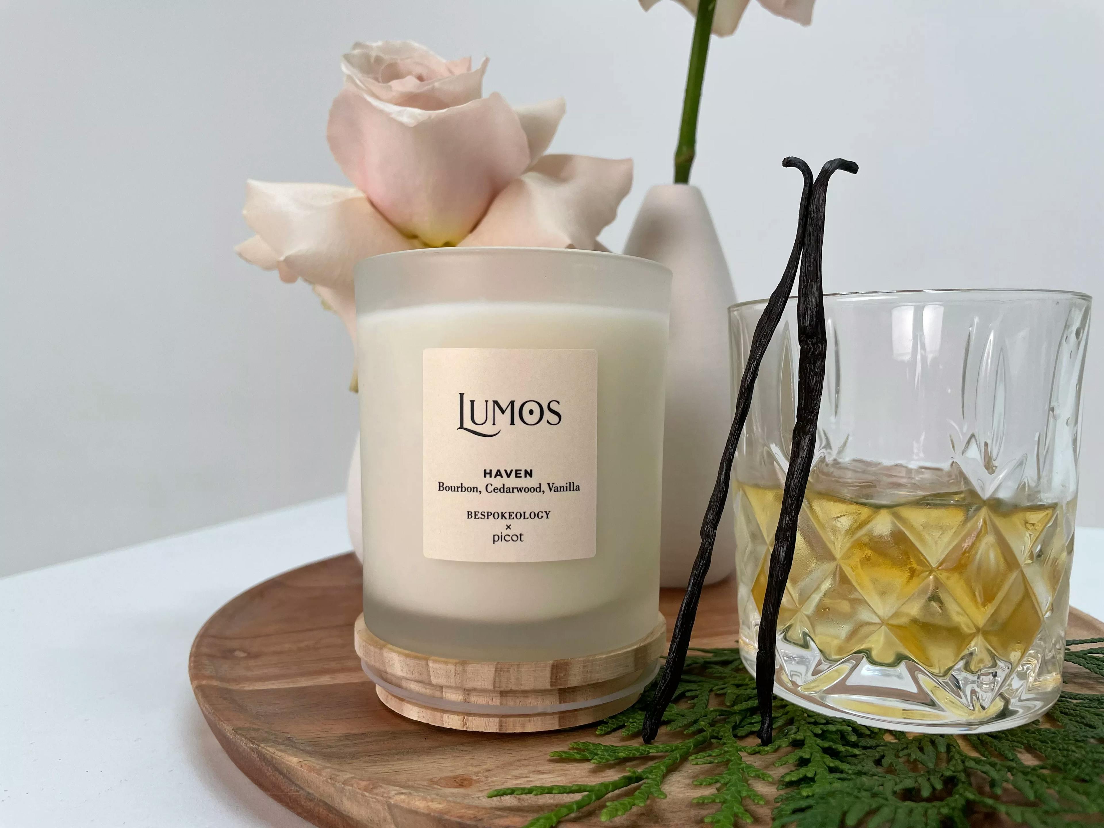 Lumos Candle with whiskey
