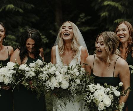Laughing Bridal Party